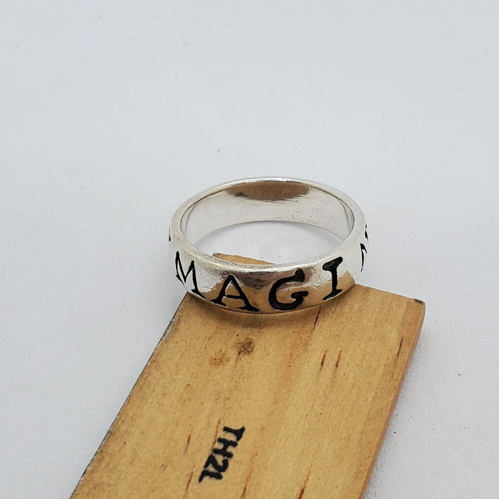 Size 7.75 Sterling Silver Imagine Ring 925